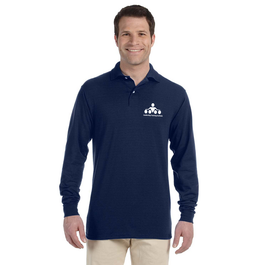 Jerzees Adult Long-Sleeve Jersey Polo With Spotshield, Printed