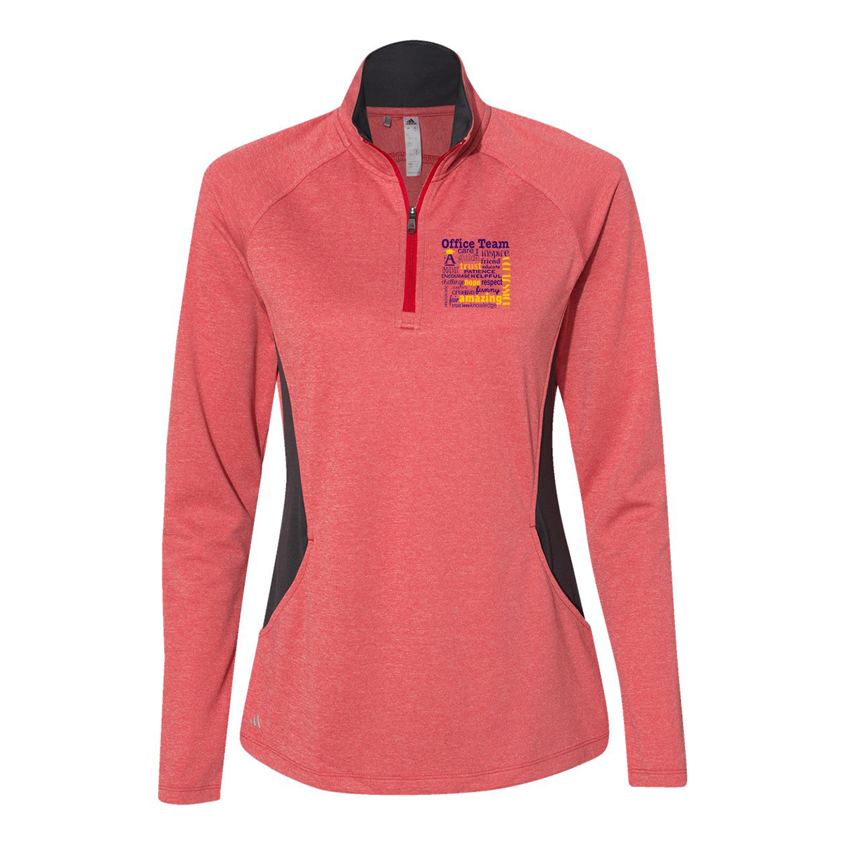 Adidas Women's Quarter Zip Pullover A281 | Full Color Logo Custom
