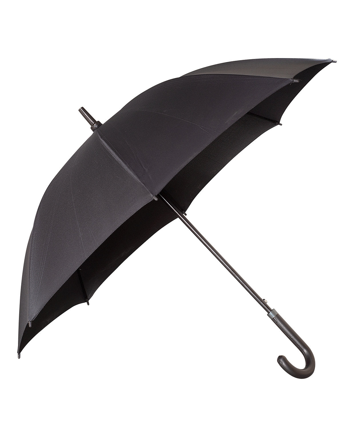 Umbrella With Curved Faux Leather Handle