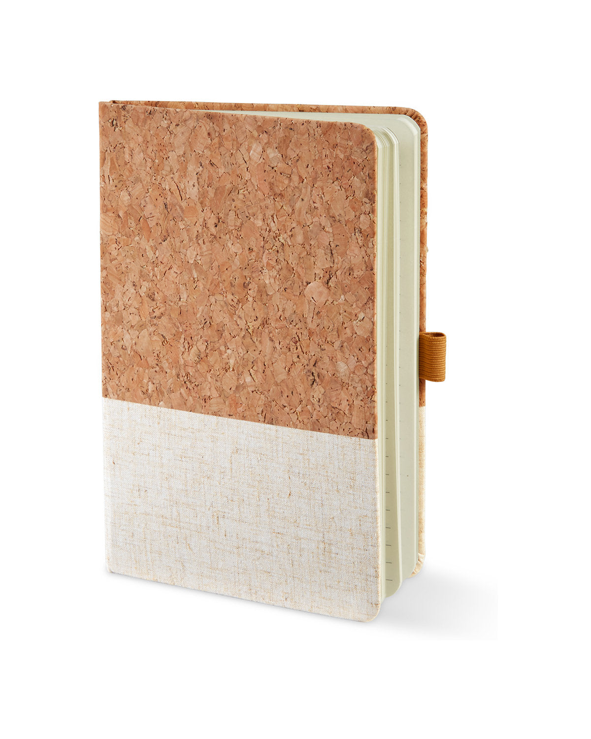 #Hard Cover Cork And Heathered Fabric Journal - SP