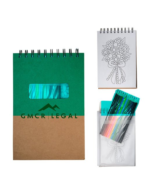 Notebook With Colored Pencils