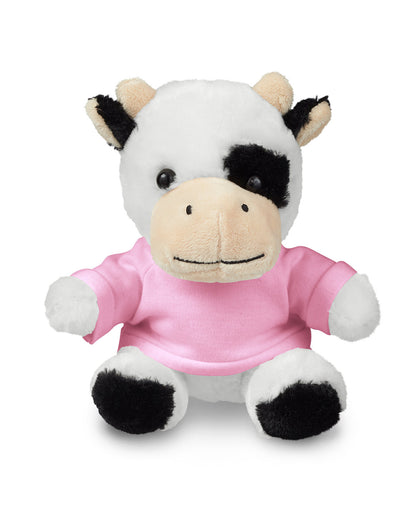 7" Plush Cow With T-Shirt