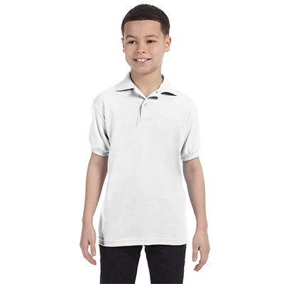 Hanes Youth 50/50 EcoSmart Jersey Knit Polo - EZ Corporate Clothing
 - 9