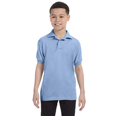 Hanes Youth 50/50 EcoSmart Jersey Knit Polo - EZ Corporate Clothing
 - 7