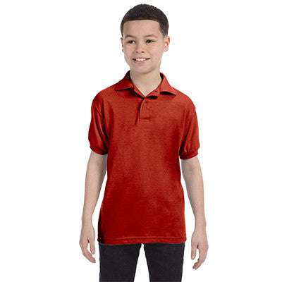 Hanes Youth 50/50 EcoSmart Jersey Knit Polo - EZ Corporate Clothing
 - 5