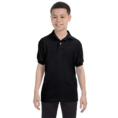 Hanes Youth 50/50 EcoSmart Jersey Knit Polo - EZ Corporate Clothing
 - 2