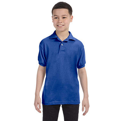 Hanes Youth 50/50 EcoSmart Jersey Knit Polo - EZ Corporate Clothing
 - 6