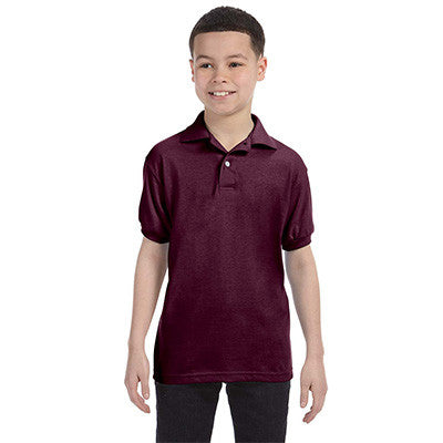 Hanes Youth 50/50 EcoSmart Jersey Knit Polo - EZ Corporate Clothing
 - 8