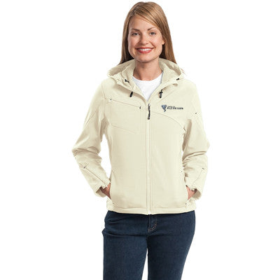 Port Authority Ladies Textured Hooded Soft Shell Jacket - EZ Corporate Clothing
 - 3