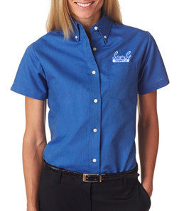 UltraClub Ladies Classic Wrinkle-Free Short-Sleeve Oxford Button-Down UltraClub Ladies Classic Wrinkle-Free Short-Sleeve Oxford Button-Down