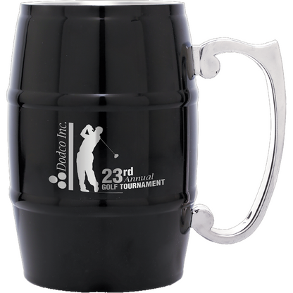 17 oz. Stainless Steel Barrel Mug with Handle - LZR