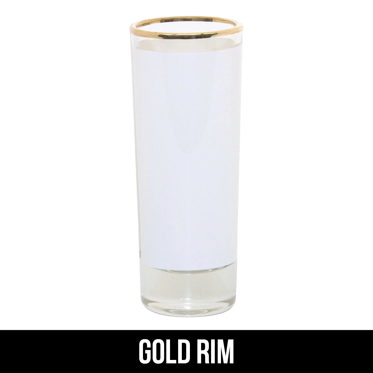 Sublimatable Glass Shooter with Gold Rim