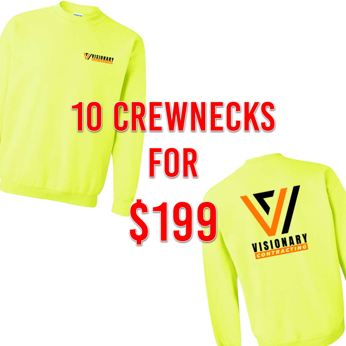 10 Crewneck Printed Special for $199