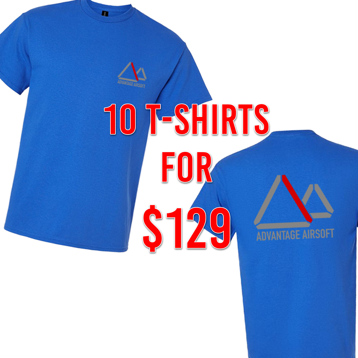 10 T-Shirt Printed For $129