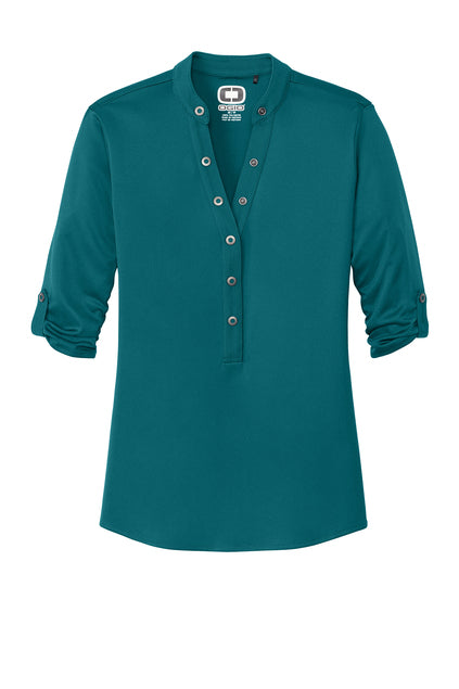 OGIO Crush Henley, Full Color