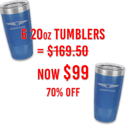 6 20oz Tumbler For $99