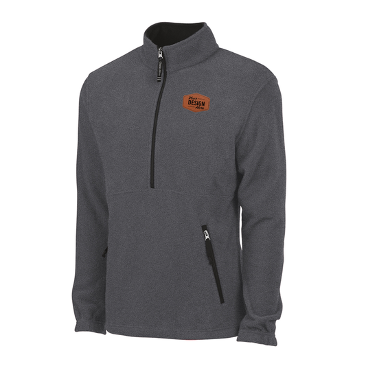 Men's 1/2 Zip Fleece Full Color Patch