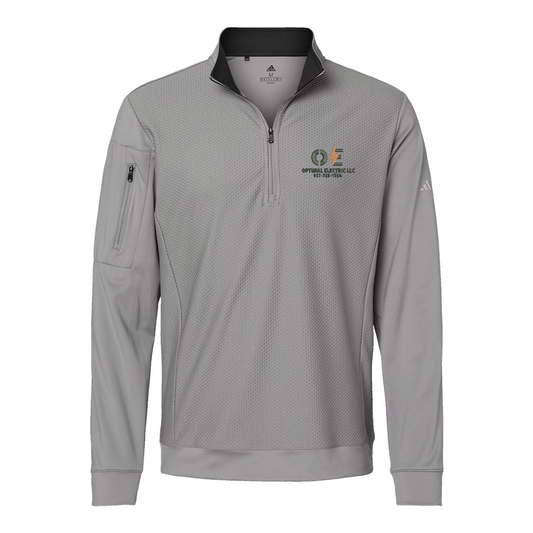 Adidas Performance Textured Quarter-Zip Pullover A295