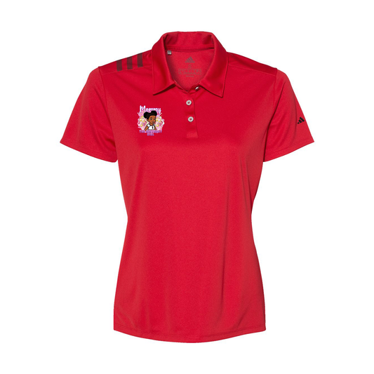 Adidas Women's 3-Stripes Shoulder Polo A325, Full Color