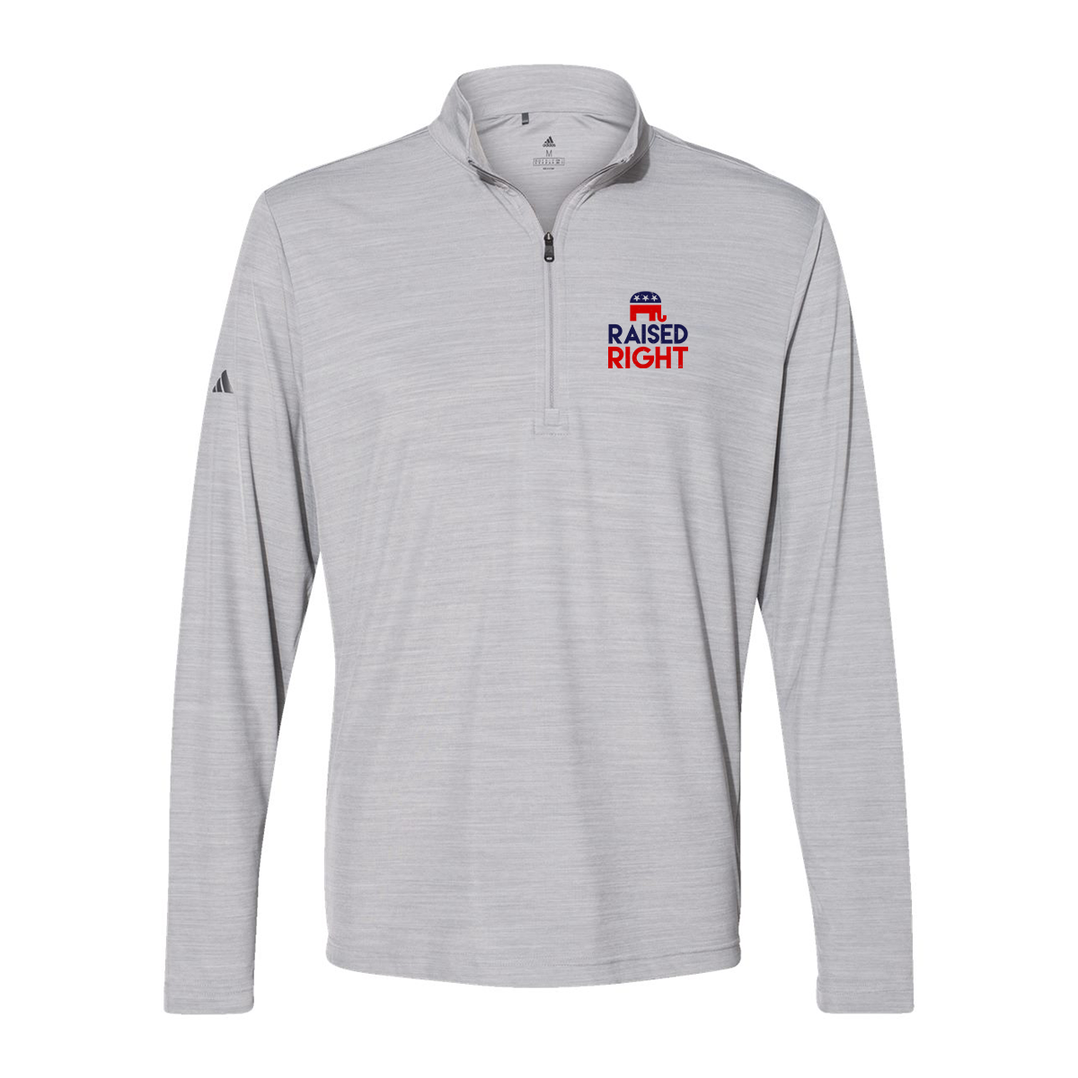 Adidas Lightweight Mélange Quarter-Zip Pullover A475, Screen Print