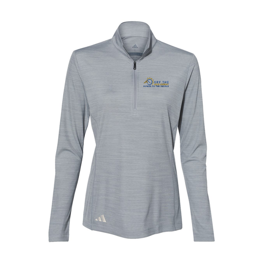 Adidas Women's Lightweight Mélange Quarter-Zip Pullover A476