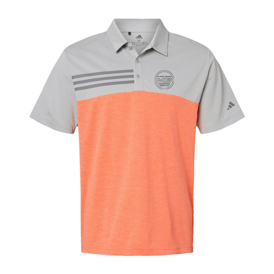 Adidas Heathered Colorblocked 3-Stripes Polo A508, Screen Print