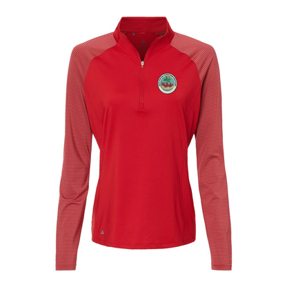 Adidas Women's Stripe Block Quarter-Zip Pullover A521