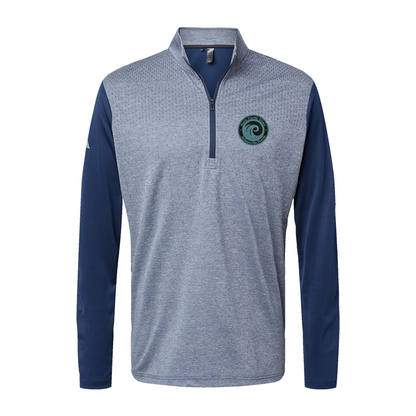 Adidas Heather Block Print Quarter-Zip Pullover A522