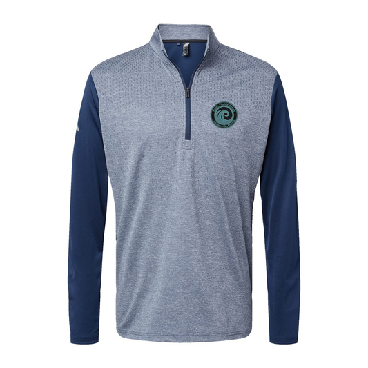 Adidas Heather Block Print Quarter-Zip Pullover A522