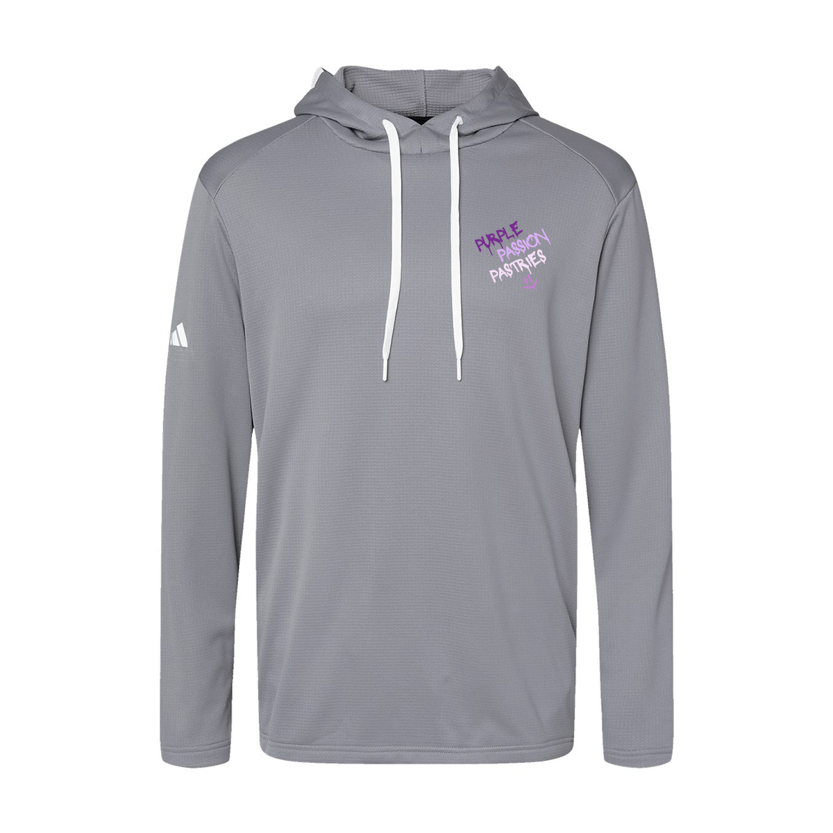 Adidas Textured Mixed Media Hooded Sweatshirt A530, Screen Print