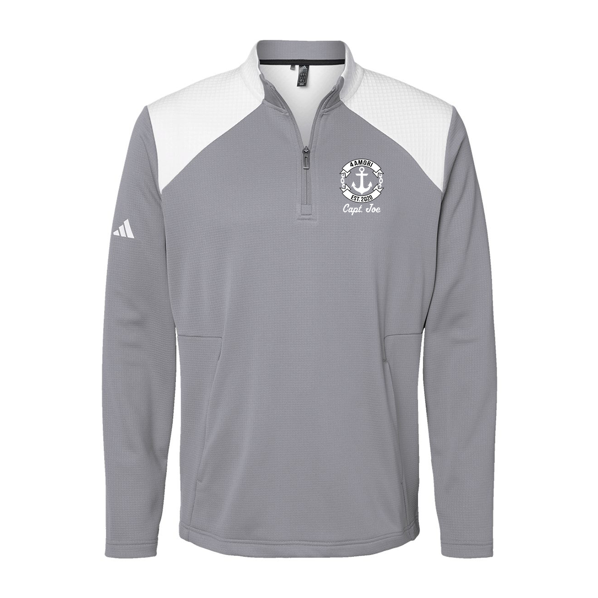 Adidas Textured Mixed Media Quarter-Zip Pullover A532, Screen Print