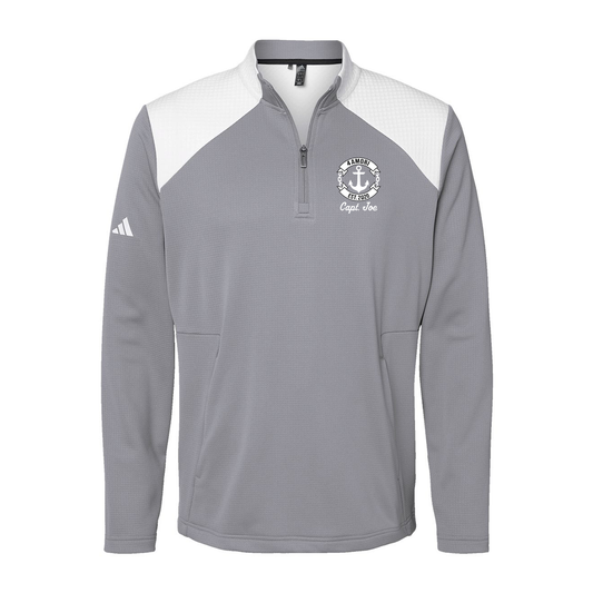 Adidas Textured Mixed Media Quarter-Zip Pullover A532, Screen Print