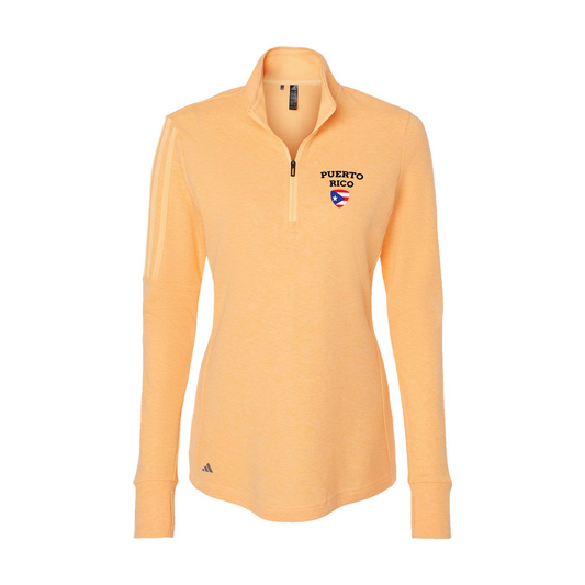 Adidas Women's 3-Stripes Quarter-Zip Sweater A555, Full Color