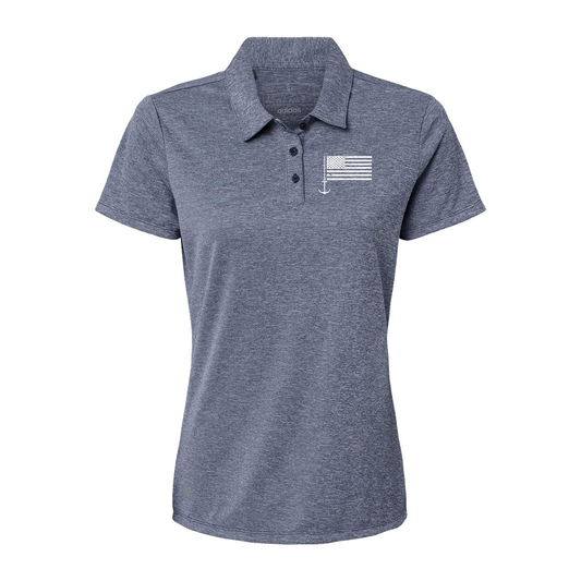 Adidas Women's Heathered Polo A583, Screen Print