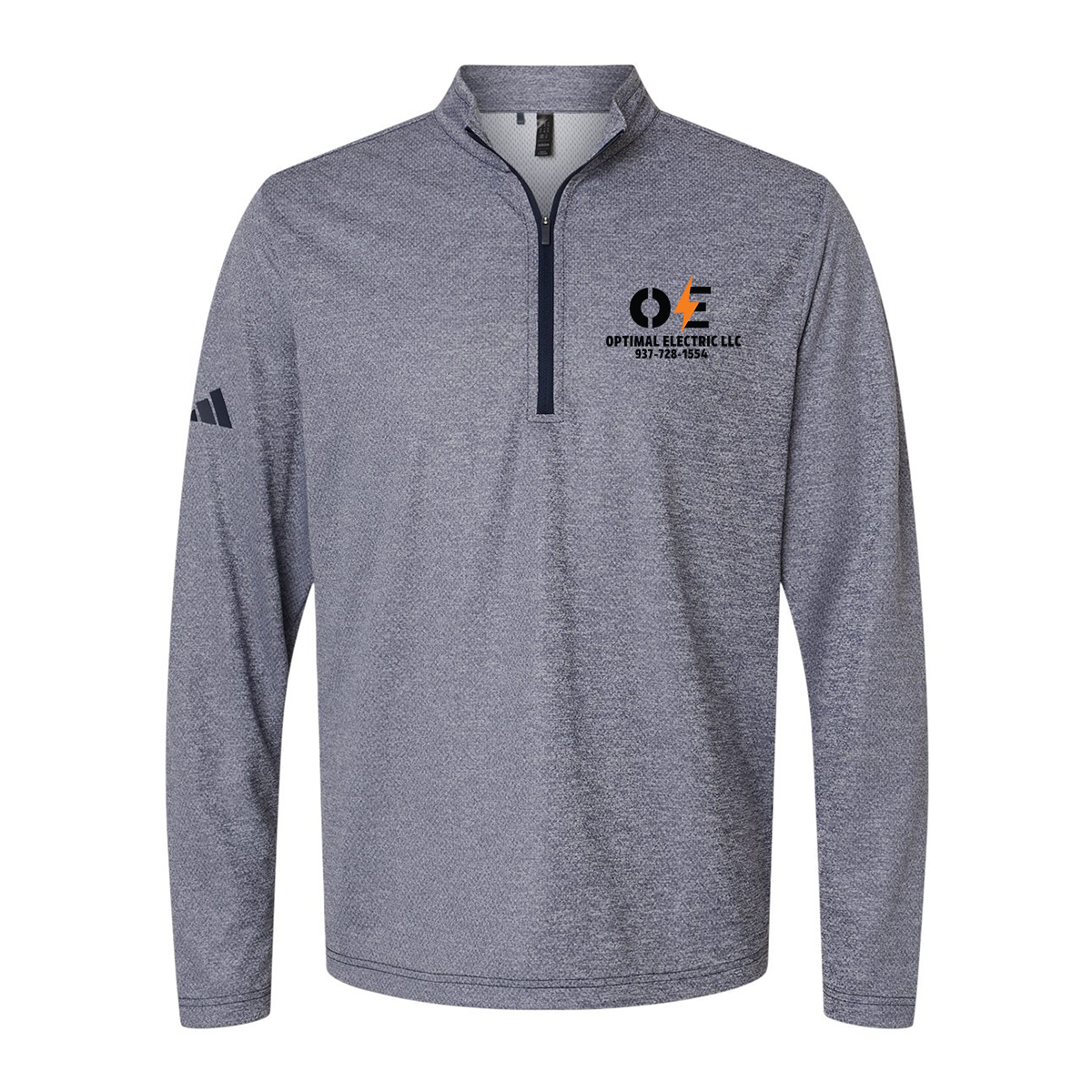 Adidas Space Dyed Quarter-Zip Pullover A593, Screen Print