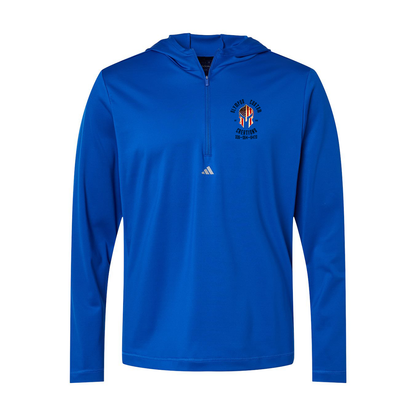 Adidas Lightweight Performance Quarter-Zip Hooded Pullover A596, Full Color