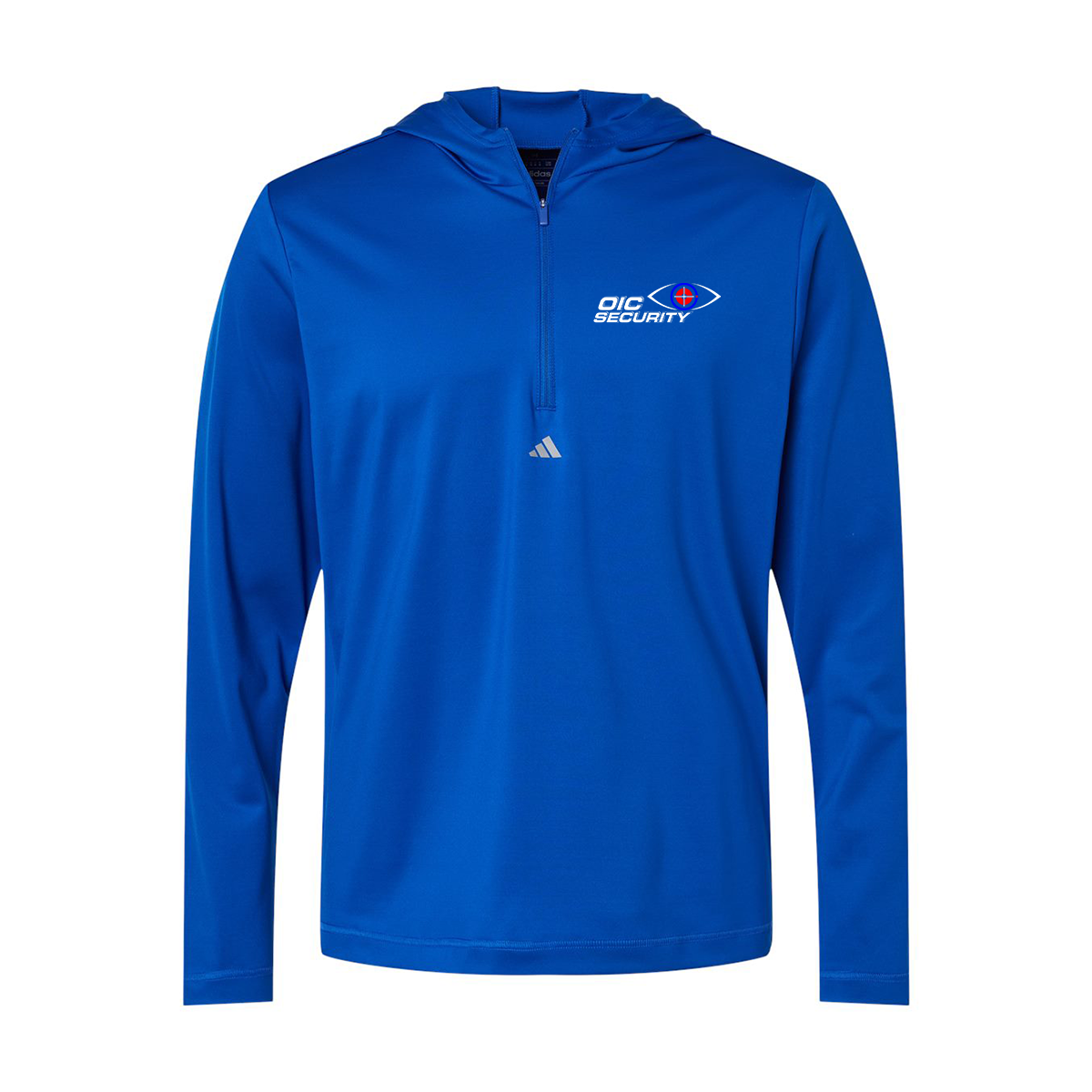 Adidas Lightweight Performance Quarter-Zip Hooded Pullover A596, Screen Print