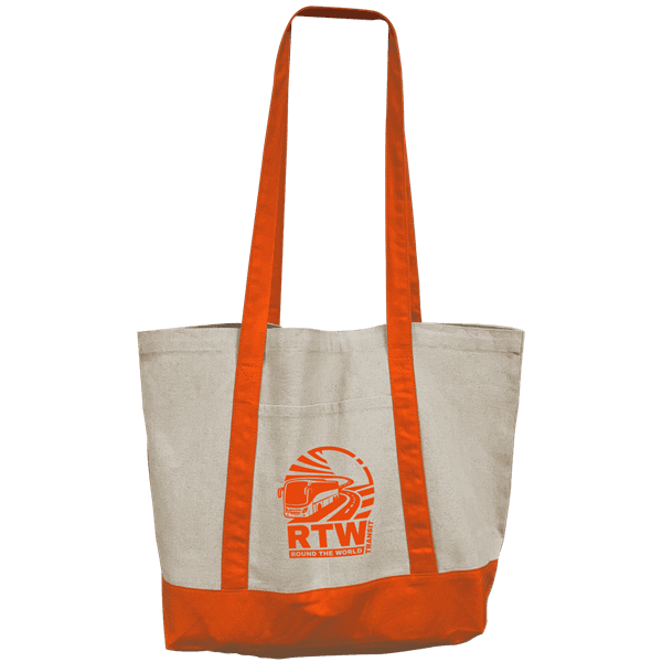 Natural with Orange Handles
