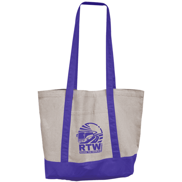 Natural with Violet Handles
