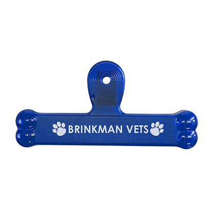 6" Bone Shape Bag Clip, Pad Print