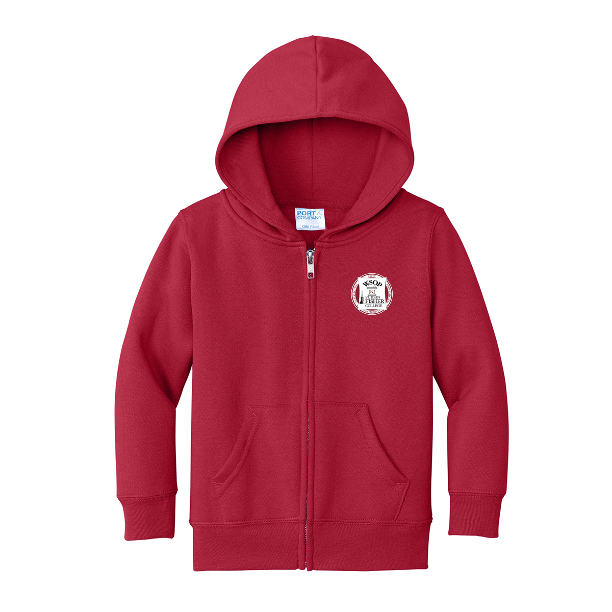 Port & Company® Toddler Core Fleece Full-Zip Hooded Sweatshirt, Full Color