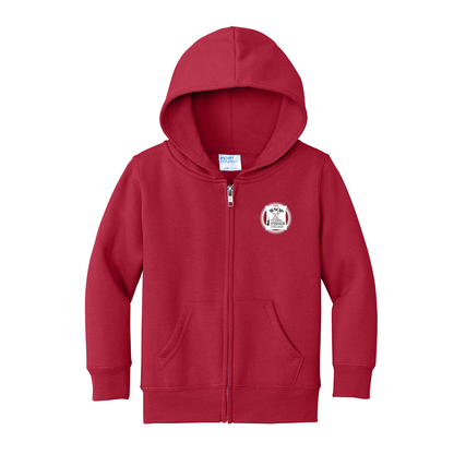 Port & Company® Toddler Core Fleece Full-Zip Hooded Sweatshirt, Full Color