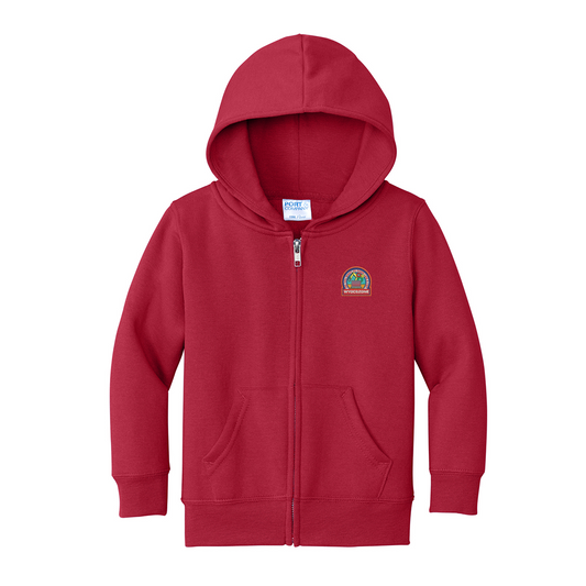 Port & Company® Toddler Core Fleece Full-Zip Hooded Sweatshirt