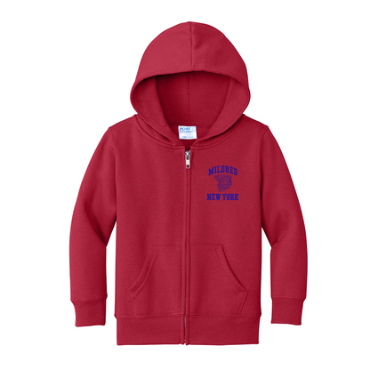 Port & Company® Toddler Core Fleece Full-Zip Hooded Sweatshirt, Printed