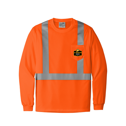 CornerStone® ANSI 107 Class 2 Mesh Long Sleeve Tee, Full Color