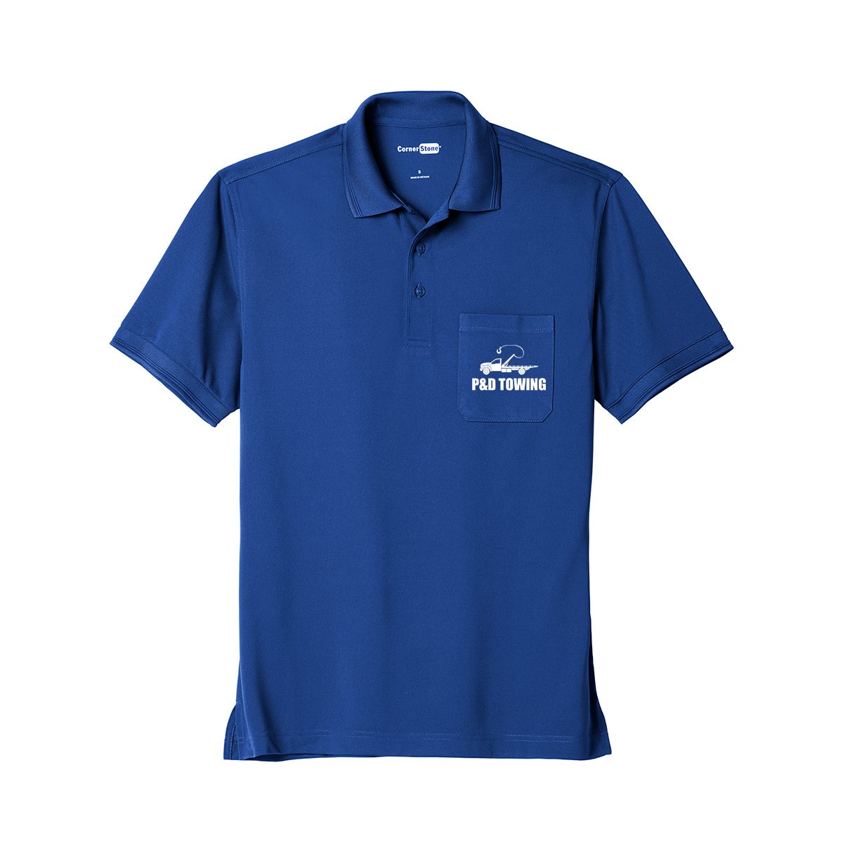 CornerStone ® Industrial Snag-Proof Pique Pocket Polo, Screen Print