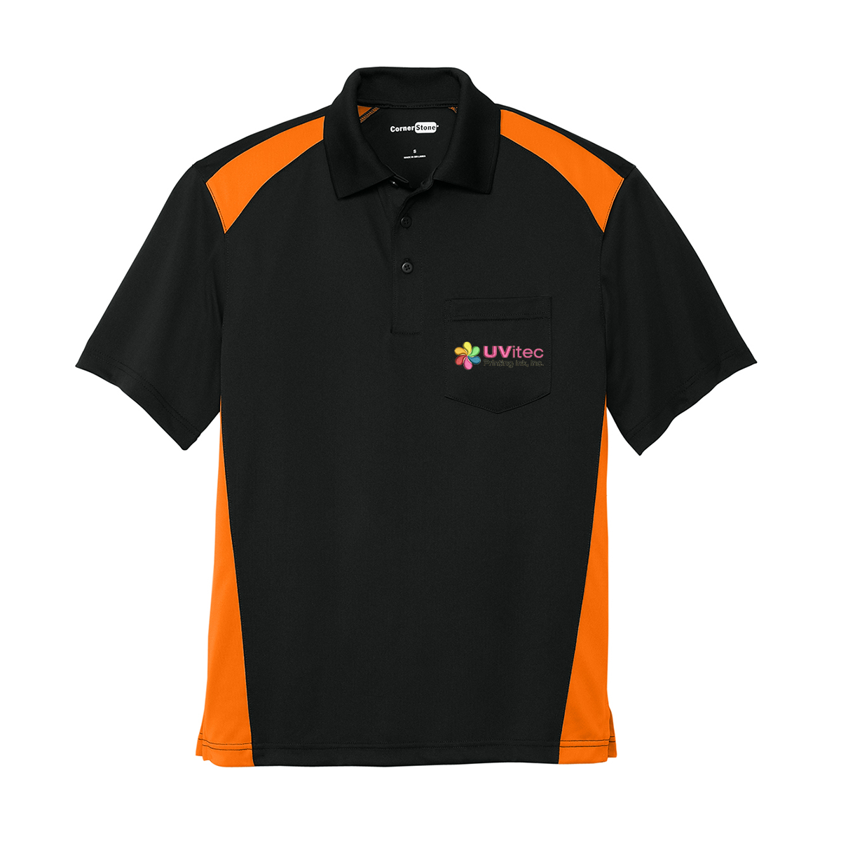 CornerStone Select Snag-Proof Two Way Colorblock Pocket Polo