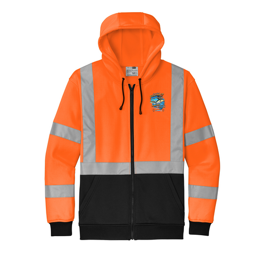 CornerStone® ANSI 107 Class 3 Heavy-Duty Fleece Full-Zip Hoodie, Full Color