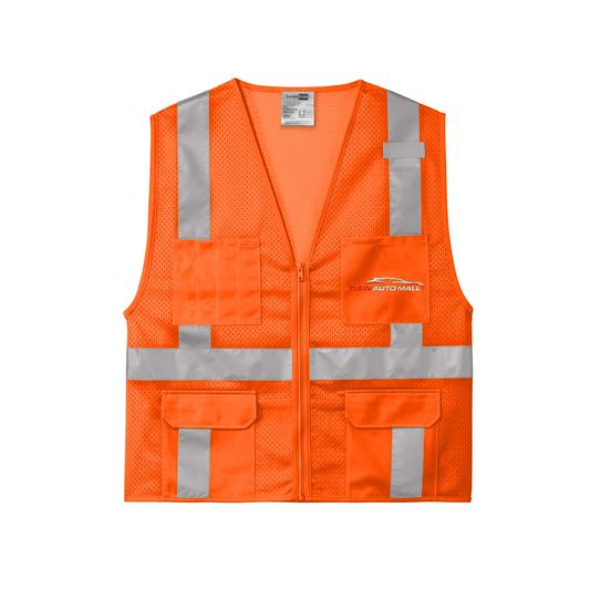 CornerStone® ANSI 107 Class 2 Mesh Six-Pocket Zippered Vest
