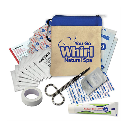 Canvas Zipper Tote First Aid, Full Color